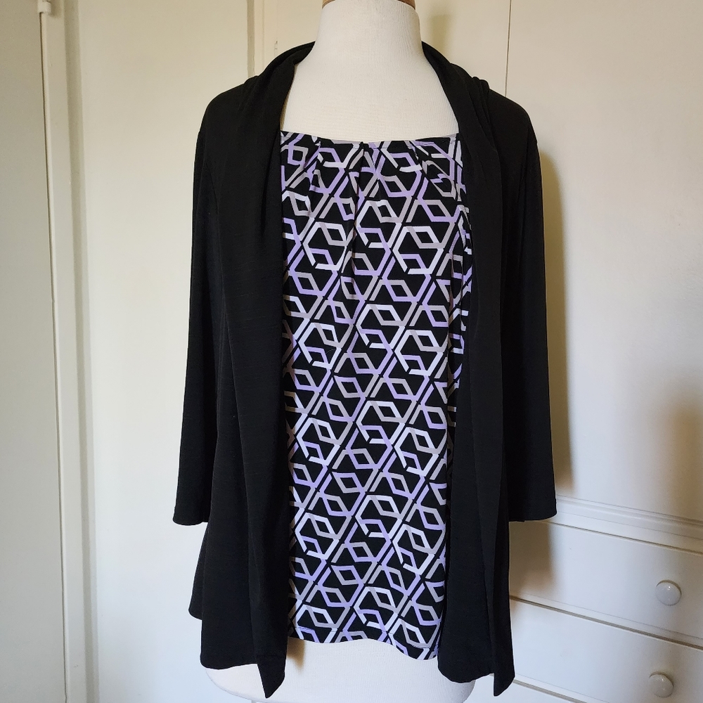 East 5th 2 in 1 Print Blouse Women's Size XL